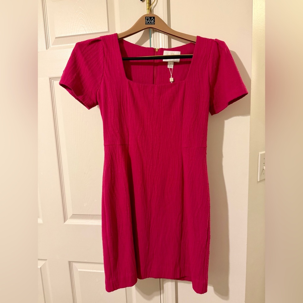 NWT Lilly Pulitzer Brinley Stretch Shift Dress Mystique Pink Size Small